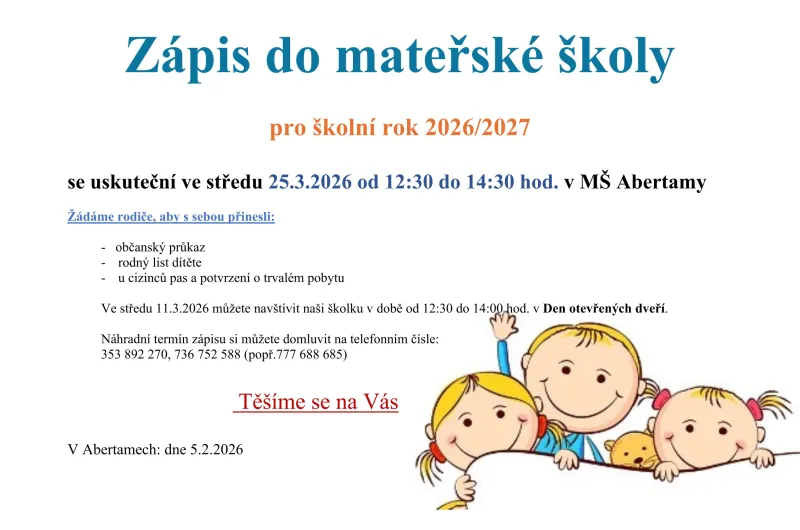 Zápis do MŠ